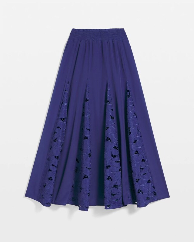 Godet Maxi Eyelet Skirt - image 5